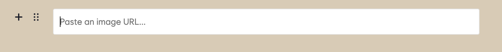 Saisie de l'URL d'une image